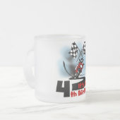 Motorcycle Racing 4e Verjaardag Tshirts Matglas Koffiemok (Voorkant links)