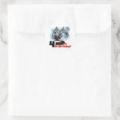 Motorcycle Racing 4e Verjaardag Tshirts Ronde Sticker (Tas)