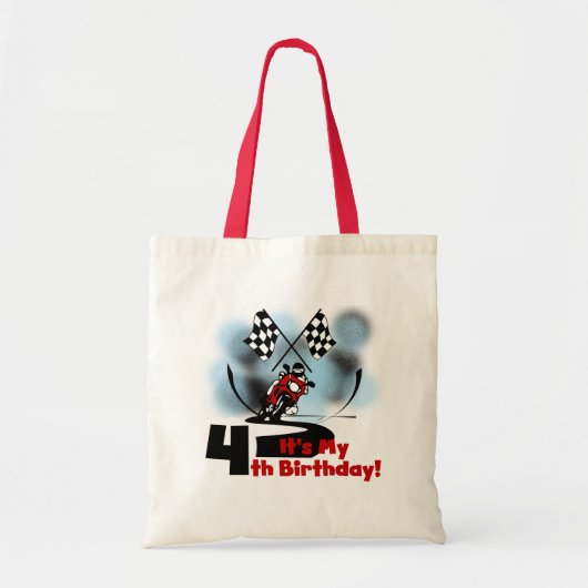 Motorcycle Racing 4e Verjaardag Tshirts Tote Bag (Voorkant)