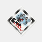 Motorcycle Racing 6e Verjaardag Papieren servetten (Hoek)