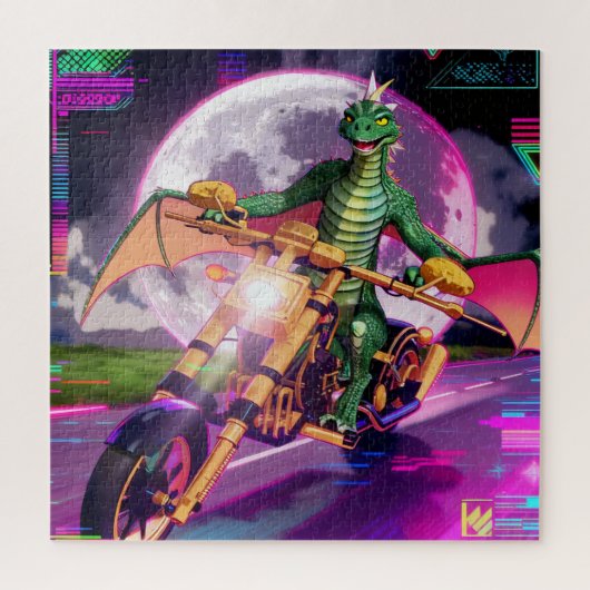Motorcycle Racing Dragon Legpuzzel (Verticaal)