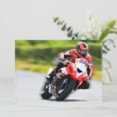 Motorcycle Red Racer Kaart (Staand voorkant)