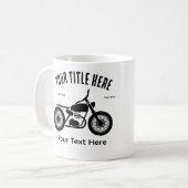 Motorcycle Ride Speed and Freedom Design Koffiemok (Voorkant links)