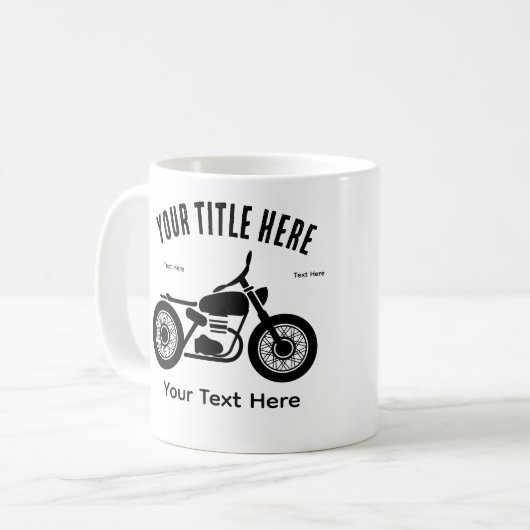 Motorcycle Ride Speed and Freedom Design Koffiemok (Voorkant links)