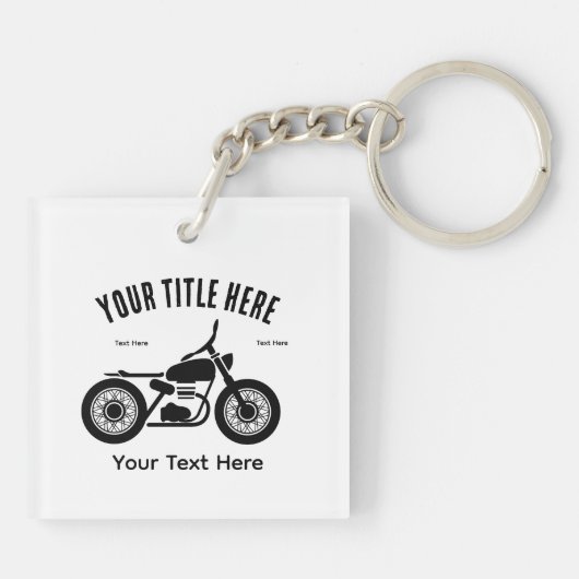 Motorcycle Ride Speed and Freedom Design Sleutelhanger (Achterkant)