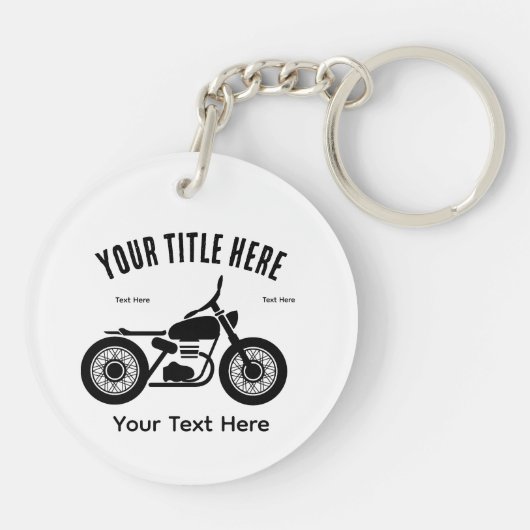 Motorcycle Ride Speed and Freedom Design Sleutelhanger (Achterkant)