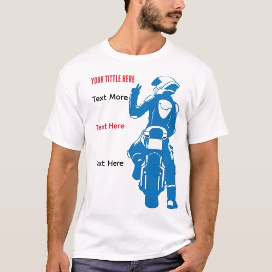 Motorcycle Ride Speed and Freedom Design T-shirt (Voorkant)