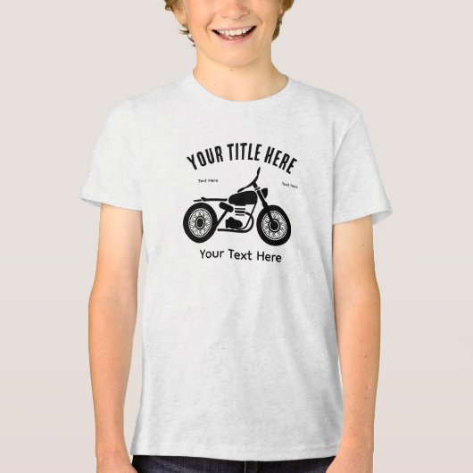 Motorcycle Ride Speed and Freedom Design Tri-Blend Shirt (Voorkant)