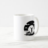 Motorcycle Rider Silhouette Mug  Koffiemok (Voorkant rechts)