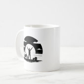 Motorcycle Rider Silhouette Mug  Koffiemok (Voorkant links)
