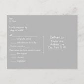 Motorcycle & Silver Hearts Biker Huwelijk RSVP Uitnodiging Briefkaart (Achterkant)