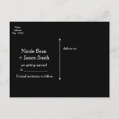 Motorcycle & Silver Hearts Biker Save The Date Aankondigingskaart (Achterkant)