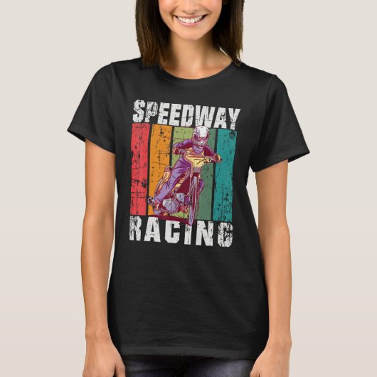 Motorcycle Speedway Racing Flat Track T-shirt (Voorkant)