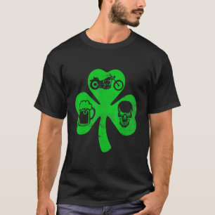 Motorcycle St. Patrick's Day Lucky Biker Bier Sche T-shirt