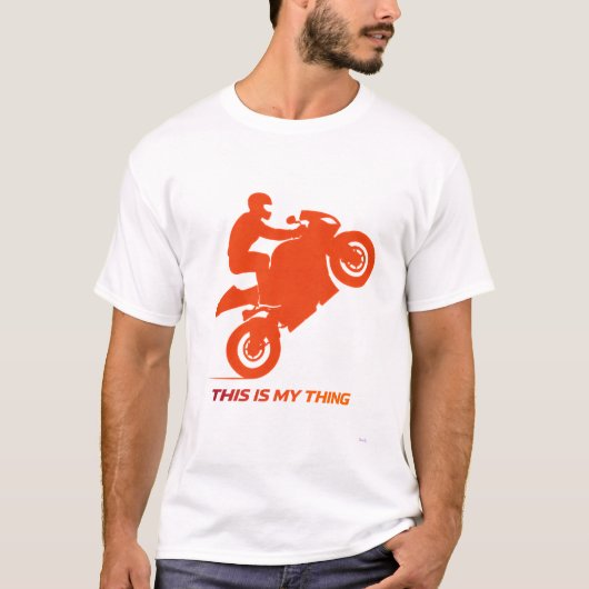 Motorcycle Stunt Silhouette Action Lifestyle T-shirt (Voorkant)