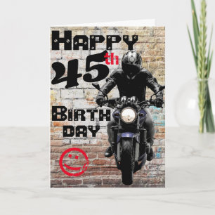 Motorcycle Verjaardag 45e Nog steeds Got It Custom Kaart