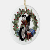 Motorcycle Wreats and Gifts Round Yule Ornament (Rechts)