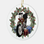 Motorcycle Wreats and Gifts Round Yule Ornament (Links)