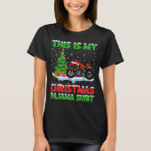 Motorcycle Xmas Tree Lights This Is My Christmas P T-shirt (Voorkant)
