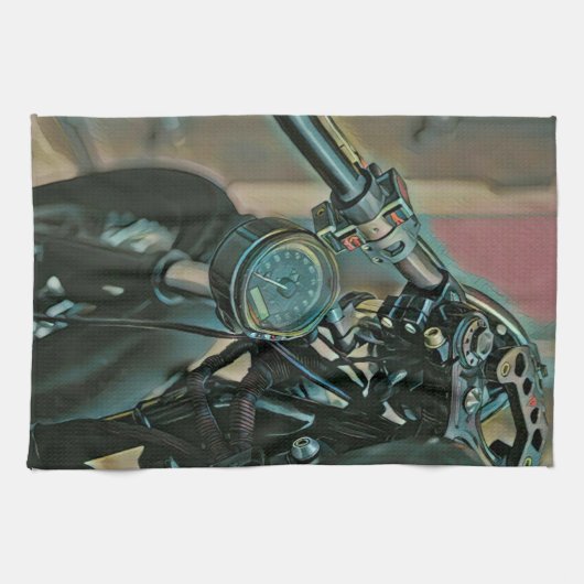 Motorcycles gift theedoek (Horizontaal)