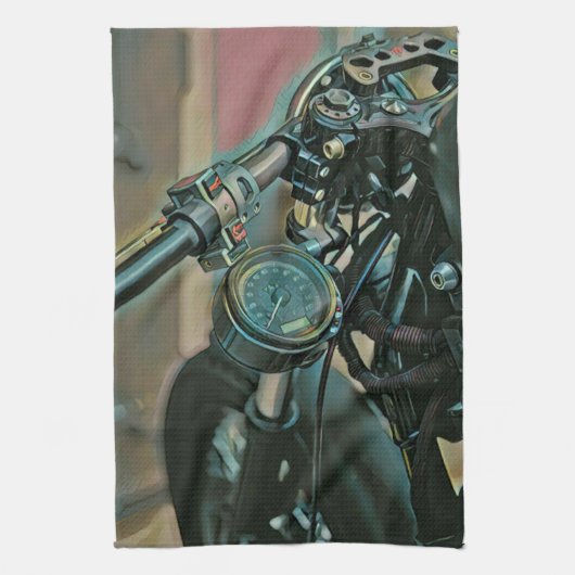 Motorcycles gift theedoek (Verticaal)