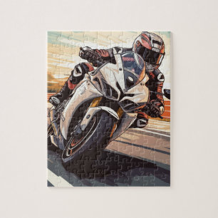Motorcycles Racing Road Legpuzzel