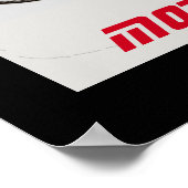 MOTORCYCLI Black Red Grey Poster (Hoek)