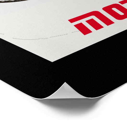  MOTORCYCLI Black Red Grey Poster (Hoek)