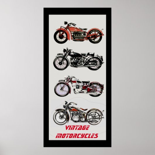MOTORCYCLI Black Red Grey Poster (Voorkant)