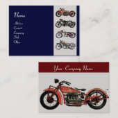  MOTORCYCLI blauw rood wit grijs Visitekaartje (Voorkant / Achterkant)