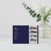  MOTORCYCLI blauw rood wit grijs Visitekaartje (Staand voorkant)
