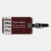 MOTORCYCLI rood grijs Bagagelabel (Voorkant horizontaal)