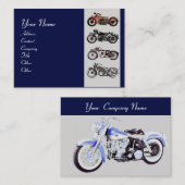 MOTORCYCLI rood grijs blauw Visitekaartje (Voorkant / Achterkant)