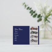 MOTORCYCLI rood grijs blauw Visitekaartje (Staand voorkant)