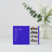  MOTORCYCLI rood grijs blauw Visitekaartje (Staand voorkant)