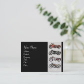  MOTORCYCLI rood grijs Visitekaartje (Staand voorkant)