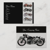 MOTORCYCLI rood grijs Visitekaartje (Voorkant / Achterkant)