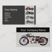  MOTORCYCLI Rood grijs wit Visitekaartje (Voorkant / Achterkant)