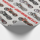 MOTORCYCLI rood, grijs zwart Cadeaupapier (Hoek)