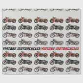 MOTORCYCLI rood, grijs zwart Cadeaupapier (Vlak)