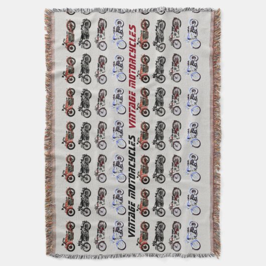  MOTORCYCLI rood, grijs zwart Deken (Voorkant Verticaal)
