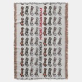  MOTORCYCLI rood, grijs zwart Deken (Voorkant Verticaal)