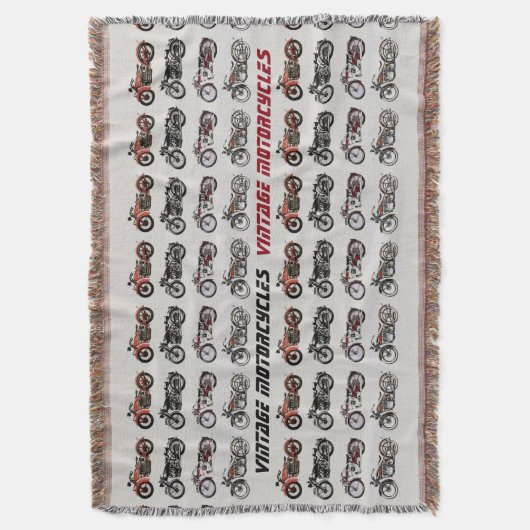  MOTORCYCLI rood, grijs zwart Deken (Voorkant Verticaal)