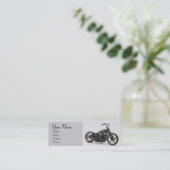 MOTORCYCLI rood, grijs zwart Mini Visitekaartje (Staand voorkant)