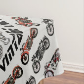MOTORCYCLI rood, grijs zwart Tafelkleed (Voorbeeld)