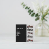  MOTORCYCLI Rood, grijs zwart Vierkante Visitekaartje (Staand voorkant)