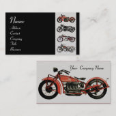  MOTORCYCLI rood, grijs zwart Visitekaartje (Voorkant / Achterkant)