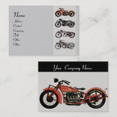 MOTORCYCLI rood grijs zwart Visitekaartje (Voorkant / Achterkant)