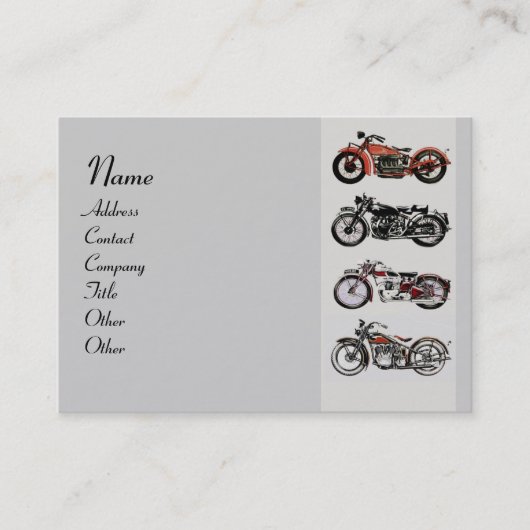 MOTORCYCLI rood grijs zwart Visitekaartje (Voorkant)
