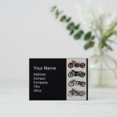  MOTORCYCLI Rood wit zwart papier Visitekaartje (Staand voorkant)